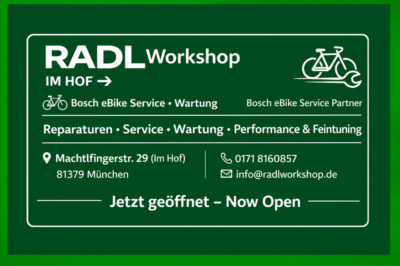 JETZT GEÖFFNET